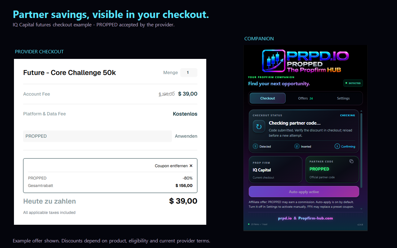 IQ Capital checkout